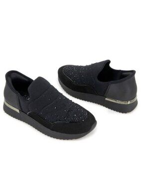Kenneth Cole Reaction Womens Cameron Easy On Puff Sneakers Black Size 10 NEW